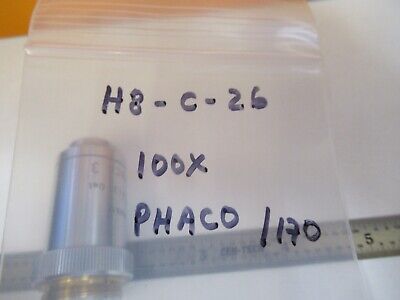 LEITZ WEZTLAR OBJECTIVE PHACO 100X /170 OPTICS MICROSCOPE PART AS PIC &H8-C-26