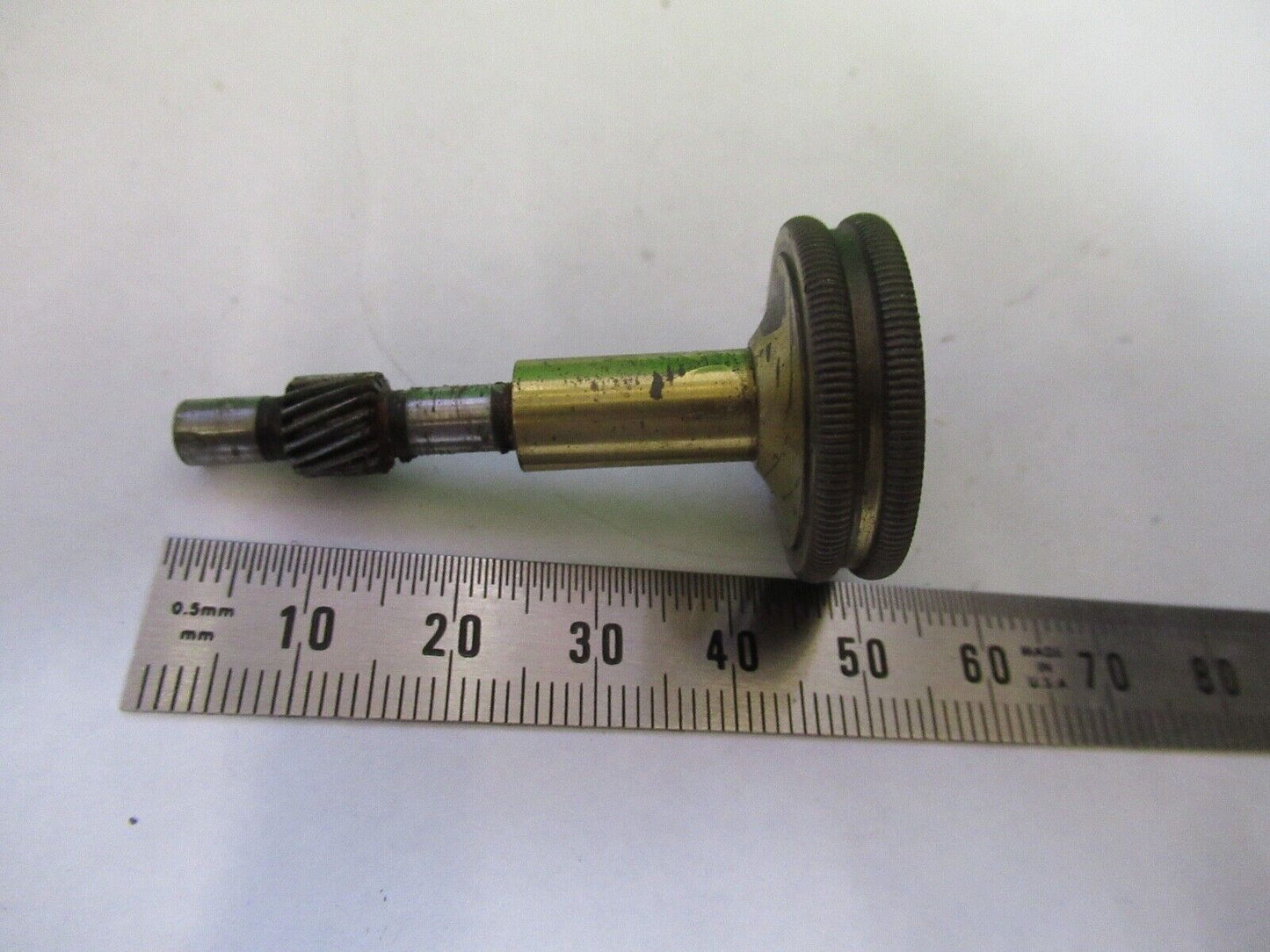 ANTIQUE BAUSCH LOMB BRASS STAGE KNOB CONDENS MICROSCOPE PART AS PICTURED G5-A-51