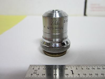 MICROSCOPE VINTAGE PART OPTICAL OBJECTIVE BAUSCH LOMB 10X OPTICS AS IS BIN#E2-11