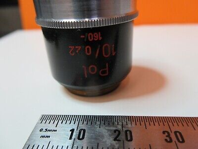 CARL ZEISS POL 10X /160 OBJEKTIV MIKROSKOP TEIL OPTIK WIE ABGEBILDET &amp;14-B-76