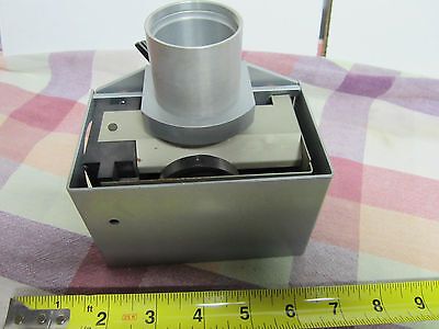 REICHERT AUSTRIA MICROSCOPE  PART LAMP HOUSING + IRIS + FILTERS OPTICS BIN#A6