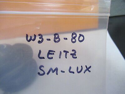 LEITZ GERMANY SM-LUX CONDENSER + IRIS MICROSCOPE PART AS PICTURED &W3-B-80