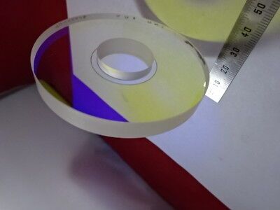 COHERENT OPTICAL FLAT FUSED SILICA 3" DIA DICHROIC MIRROR DONUT OPTICS &6-A-29A