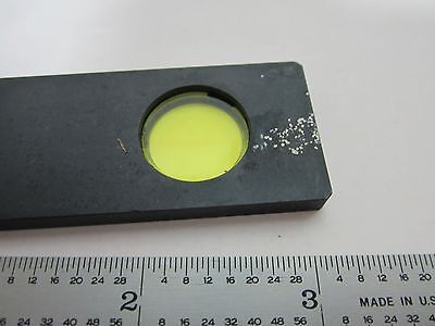 MICROSCOPE SLIDE FILTER YELLOW 470 nm WAVELENGTH OPTICS BIN#K8-35