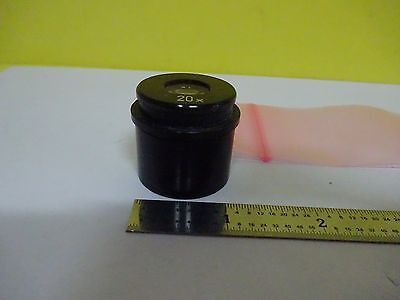 MICROSCOPE PART EYEPIECE OCULAR 20X OPTICS AS IS BIN#W6-38