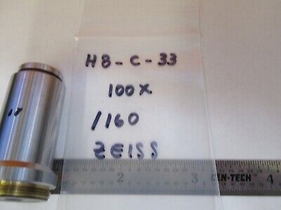 ZEISS GERMANY OBJECTIVE 100X /160 OPTICS MICROSCOPE PART AS PICTURED &H8-C-33