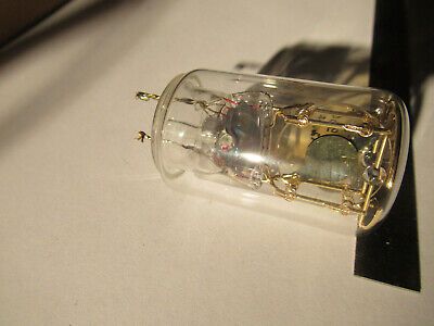 ANTIQUE QUARTZ RADIO CRYSTAL RUSSIAN GLASS HOLDER FREQUENCY CONTROL #F4-A-82