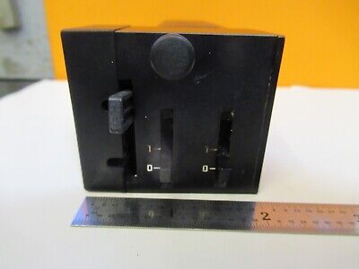 LEICA GERMANY DMRB FILTER BLOCK IRIS (crooked) MICROSCOPE PART AS PIC &H8-B-27