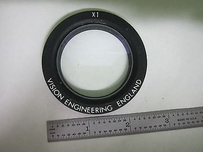 MICROSCOPE PART VISION ENGINEERING 1X OBJECTIVE OPTICS AS IS BIN#N3-D-05