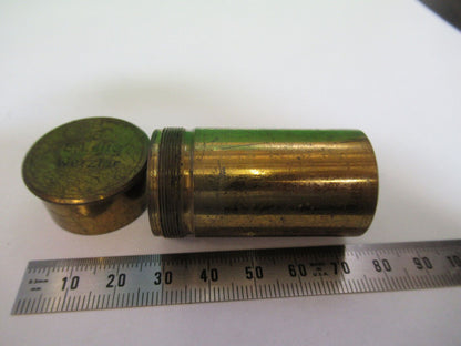 ANTIQUE BRASS LEITZ "6" CANISTER OBJECTIVE MICROSCOPE PART AS PICTURED P2-B-39