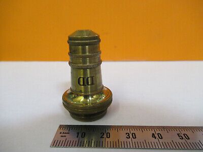 ANTIQUE CARL ZEISS DD BRASS OBJECTIVE MICROSCOPE PART AS PICTURED &P9-A-41