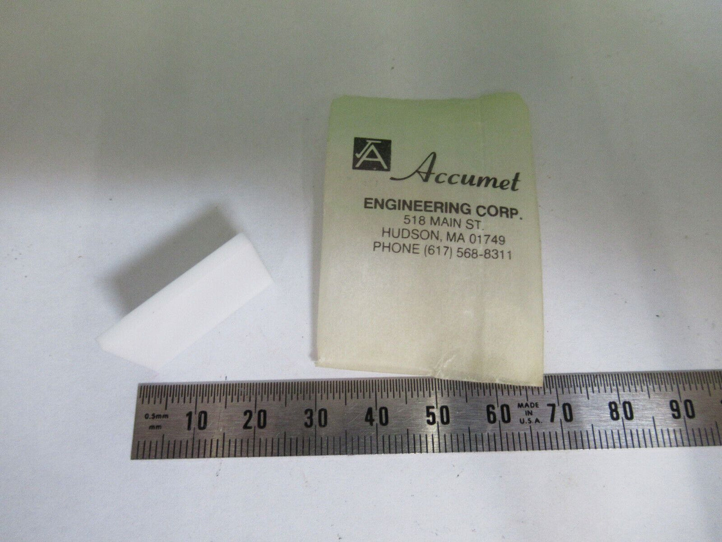 OPTICAL ACUMET OPAQUE ALUMINA PLATE CERAMIC OPTICS AS PICTURED &Q4-A-25