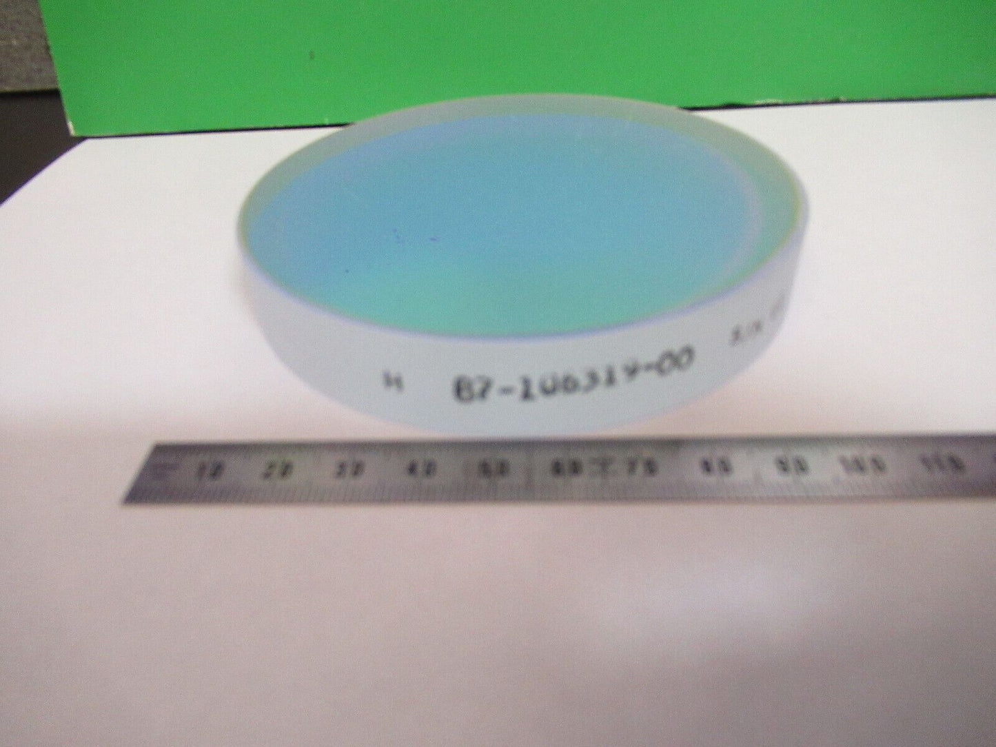 OPTICAL FLAT FUSED SILICA COATED LASER OPTICS AS PICTURED &R7-B-08x