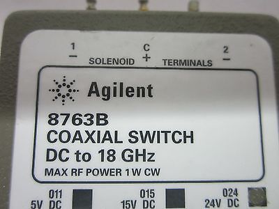 AGILENT HP COAXIAL SWITCH 8763B RF MICROWAVE FREQUENCY #1E-M-4