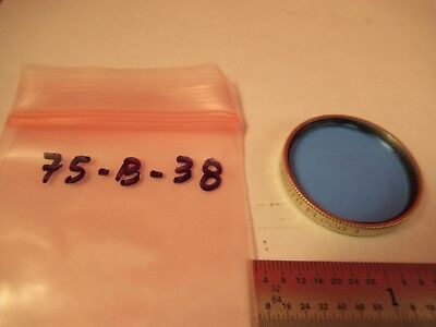 EDNALITE GLASS BLUE FILTER MICROSCOPE PART OPTICS AS PICTURED &75-B-38