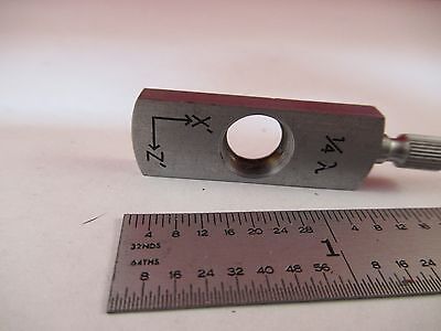 FOR PARTS SLIDE LAMBDA EMPTY 1/4 WAVE MICROSCOPE PART OPTICS AS IS &A8-A-16