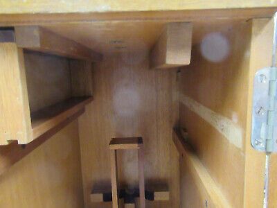 ANTIQUE ERNST LEITZ WETZLAR EMPTY WOOD CABINET for MICROSCOPE AS PICTURED &TD-5