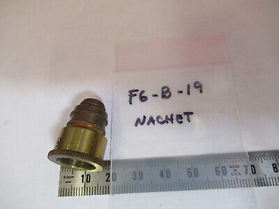 ANTIQUE BRASS NACHET OBJECTIVE FRANCE MICROSCOPE PART AS PICTURED &F6-B-19