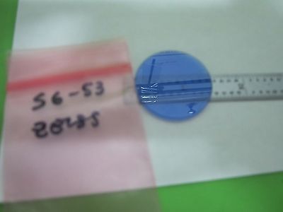 MICROSCOPE PART CARL ZEISS FILTER BLUE [dull] HISTOLOGY OPTICS AS IS BIN#S6-53