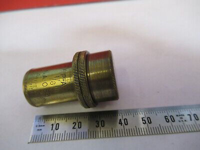 ANTIQUE BRASS SWIFT LONDON OBJECTIVE 1/6 MICROSCOPE PART AS PICTURED &87-FT-31