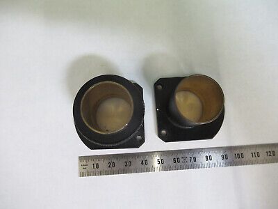 CARL ZEISS GERMANY BRASS OCULAR HOLDER PAIR MICROSCOPE PART AS PICTURED &A9-B-20