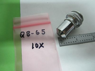 MICROSCOPE PART OBJECTIVE WOLFE WETZLAR GERMANY 10X OPTICS AS IS BIN#Q8-65