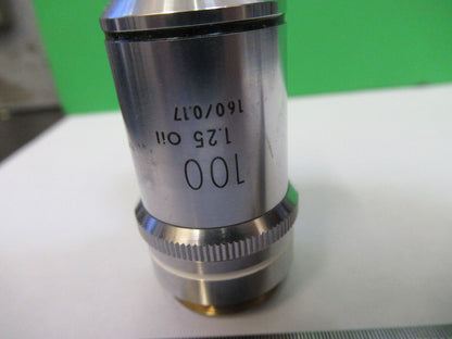 NIKON JAPAN 100X /160 OBJECTIVE OPTICS MICROSCOPE PART AS PICTURED &R3-B-09