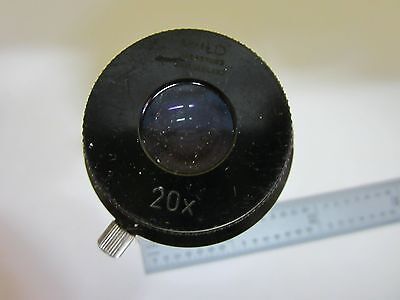 MICROSCOPE EYEPIECE WILD HEERBRUGG SWISS 20X + RETICLE OPTICS AS IS BIN#32-B-05