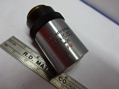 MICROSCOPE PART OBJECTIVE AUS JENA GERMANY POL 25X [dirty] OPTICS AS IS #84-17