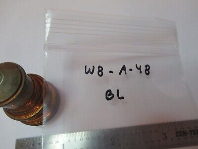 ANTIQUE BRASS BAUSCH LOMB 4mm OBJECTIVE MICROSCOPE PART AS PICTURED &W8-A-48