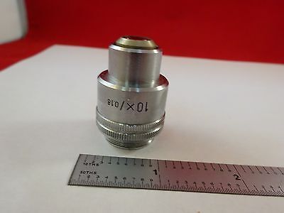 MICROSCOPE PART OBJECTIVE 10X LEITZ GERMANY OPTICS AS IS BIN#R2-C-10