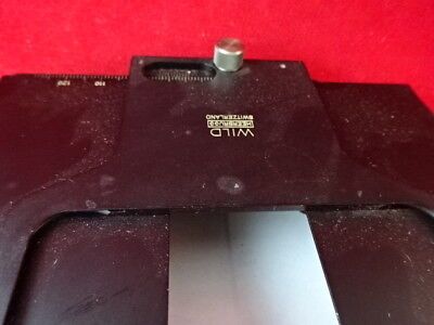 WILD M21 SWISS POL STAGE ROTATABLE TABLE MICROSCOPE PART OPTICS AS IS &87-09