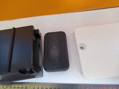 LEICA DMRB GERMANY LOT PLASTIC PLATES MICROSCOPE PART AS PICTURED &47-A-07