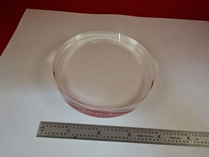 OPTICAL LARGE  FUSED SILICA FLAT OPTICS 4" DIAMETER AS IS #79-08