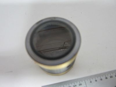 OPTICAL MICROSCOPE PART DMR LEICA LENS MOUNTED IN BRASS OPTICS AS IS BIN#D2-P-15