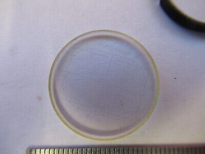 OPTICAL RETICLE PHOTO CAMERA GRID CROSS MICROSCOPE PART OPTICS AS IS &3K-A-10