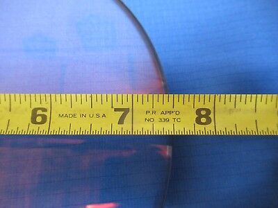 HUGE OPTICAL GLASS LENS 7.5" DIAMETER 6" FL MIL SPEC OPTICS AS PICTURED &FT-3-42