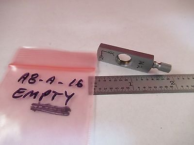 FOR PARTS SLIDE LAMBDA EMPTY 1/4 WAVE MICROSCOPE PART OPTICS AS IS &A8-A-16