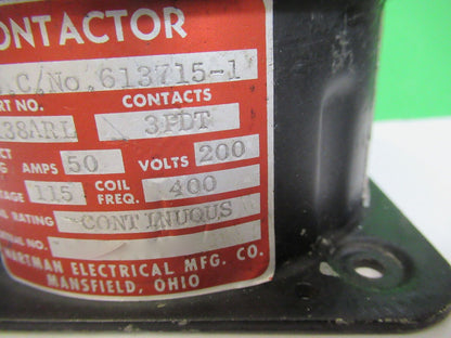 HARTMAN ELECTRIC RELAY BHR138ARL CONTACTOR AIRCRAFT PART AS PICTURED #R6-A-35