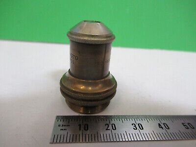 ANTIQUE BRASS BAUSCH LOMB OBJECTIVE MICROSCOPE PART OPTICS AS PICTURED &z9-a-109