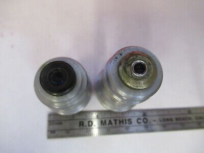 OPTICAL BAUSCH LOMB OBJECTIVES LENSES 10X 43X LOT OPTICS AS PICTURED &B9-FT-16