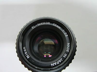 LENS NIKON EL-NIKKOR 50 mm 1:28 OPTICS MAD EIN JAPAN