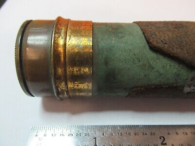 FOR PARTS ANTIQUE BRASS TELESCOPE EXTENDABLE OLD OPTICS AS PICTURED &7B-B-03