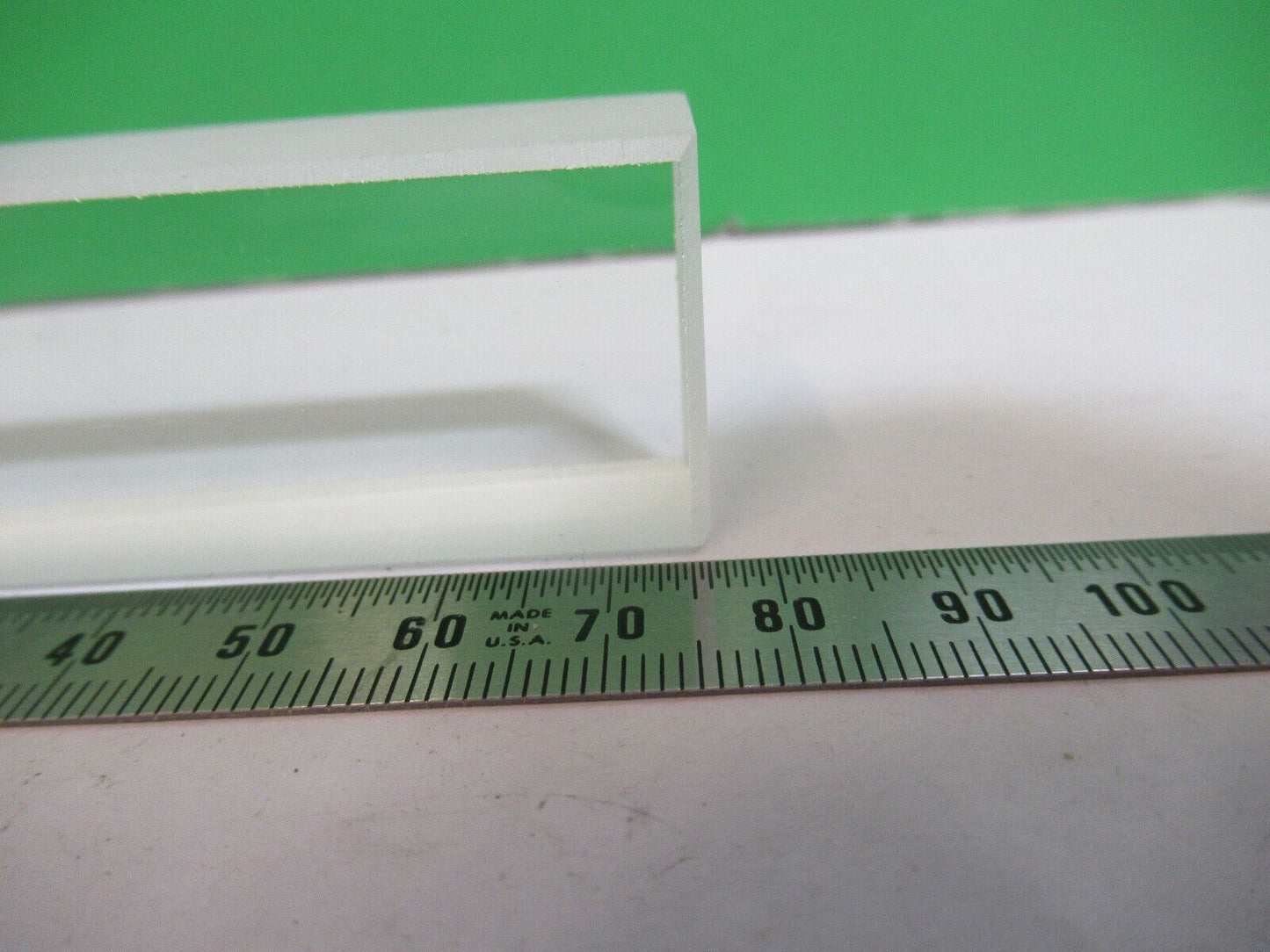 OPTICAL GLASS BLOCK 3/4 X 1 X 3 INCHES OPTICS AS PICTURED &Z8-A-66