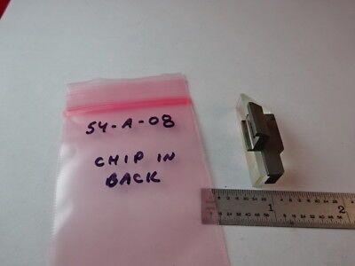 OPTICAL MOUNTED PRISM [chip on back] MIL SPEC LASER OPTICS AS IS #54-A-08