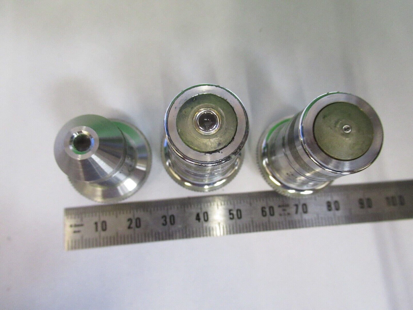 LOT OBJECTIVES 10X 43X 97X SPENCER MICROSCOPE PART AS PICTURED Q7-B-38