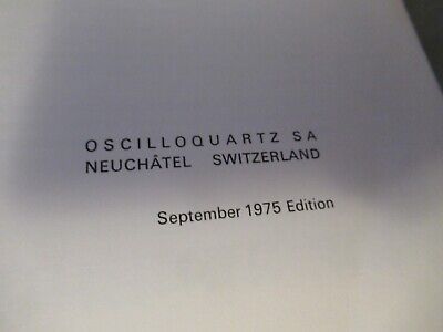 VINTAGE MANUAL OSCILLOQUARTZ SWISS 2200 QUARTZ FREQUENCY STANDARD 1975 AS PICTUR