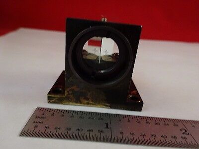 OPTICAL BRASS MOUNTED PRISM BEAM SPLITTER MICROSCOPE OPTICS AS IS  #80-36