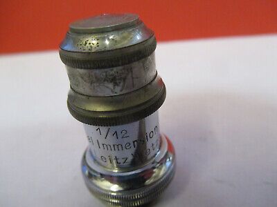 FOR PARTS ERNST LEITZ OBJECTIVE "1/12"  MICROSCOPE PART AS PICTURED &Q3-B-71