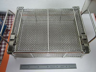 STAINLESS STEEL MESH CONTAINER CLEANING LASER OPTICS  BIN#A3-SQ